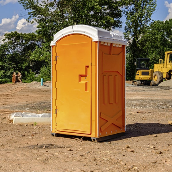 how often are the portable restrooms cleaned and serviced during a rental period in Cochise